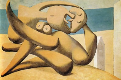 PABLO PICASSO, Figures By The Sea The Kiss, 1931
